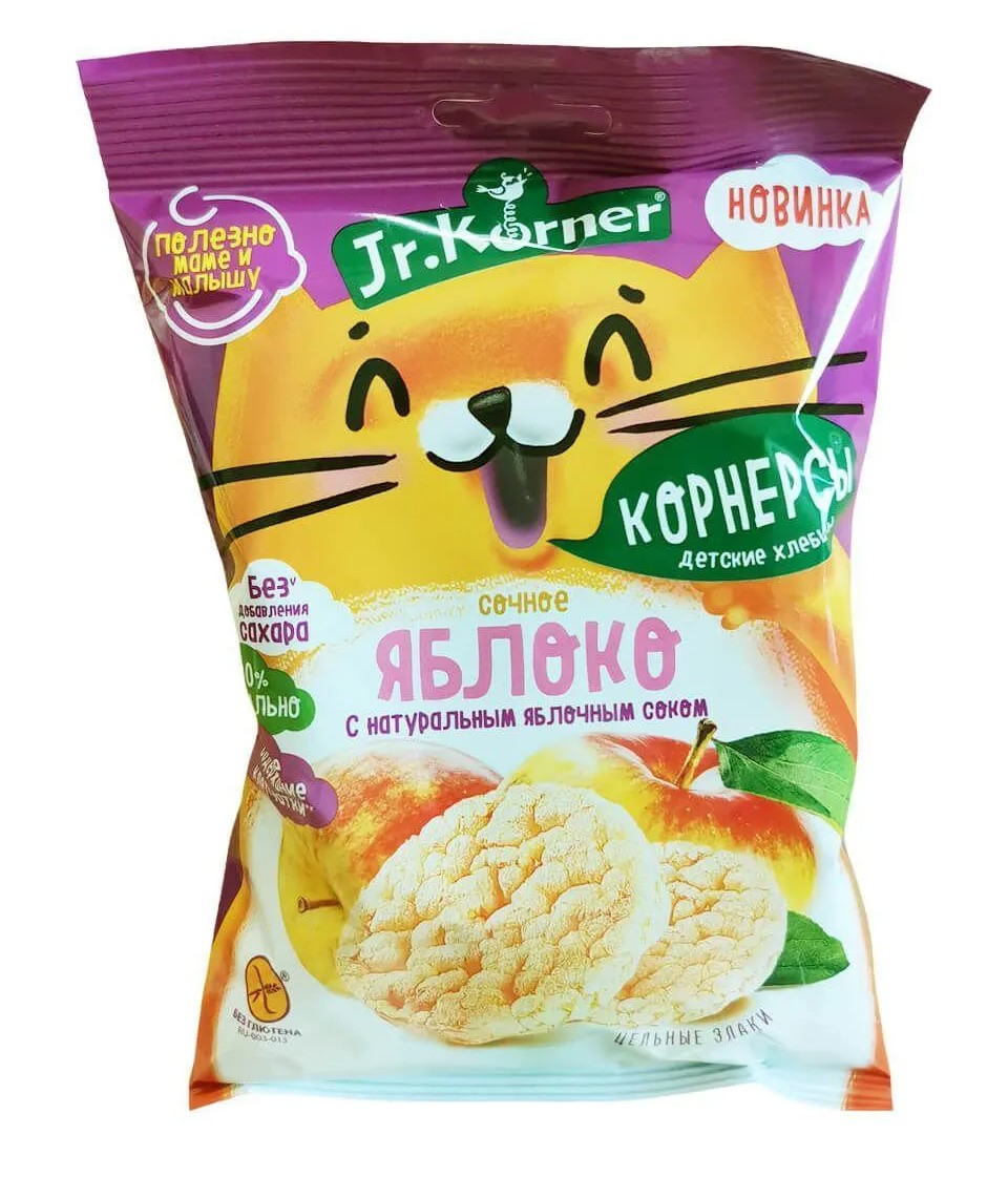 Кошерные рисовые хлебцы с яблоком Dr. Körner