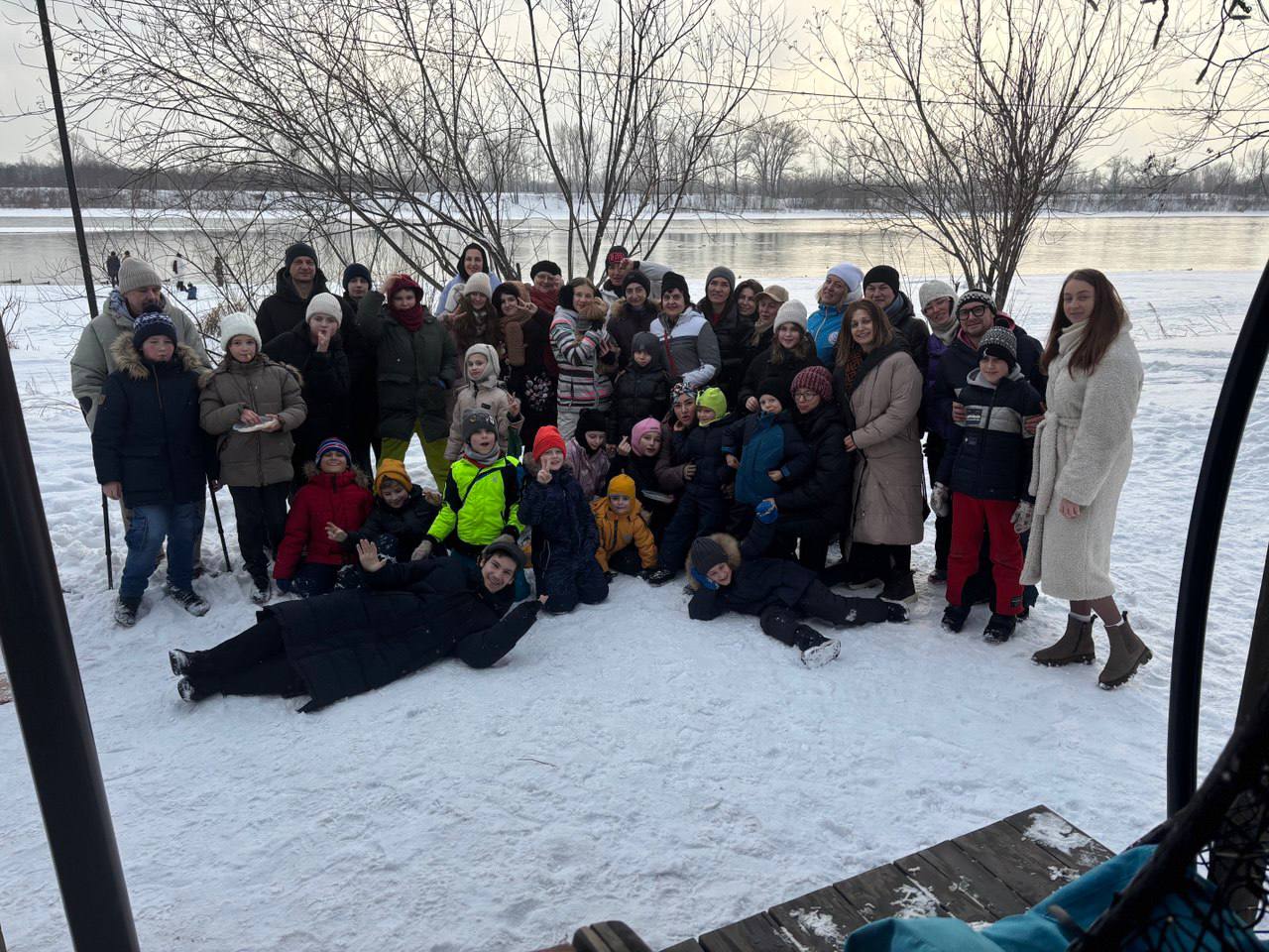 Участники клубов EnerJew и Jfuture на тюбингах в Красноярске